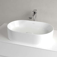 Collaro Surface-mounted washbasin, 560 x 360 x 145 mm, without overflow. With Push-to-open valve, 100 x 135 x 69.5mm