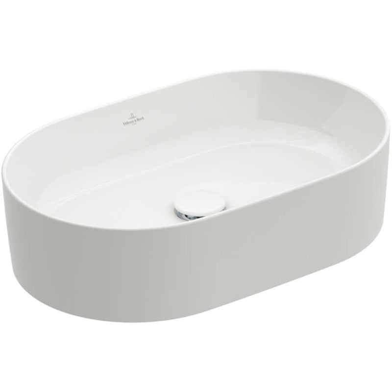Collaro Surface-mounted washbasin, 560 x 360 x 145 mm, without overflow. With Push-to-open valve, 100 x 135 x 69.5mm
