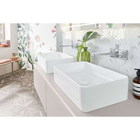 Collaro Surface-mounted washbasin, 560 x 360 x 145 mm, without overflow. With Push-to-open valve, 100 x 135 x 69.5mm