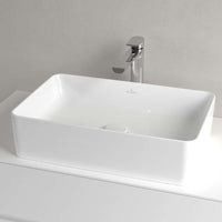 Collaro Surface-mounted washbasin, 560 x 360 x 145 mm, without overflow. With Push-to-open valve, 100 x 135 x 69.5mm