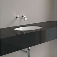 Loop & Friends Undercounter washbasin, 485 x 325 x 215 mm, with overflow, outside surface glazed, White Alpin