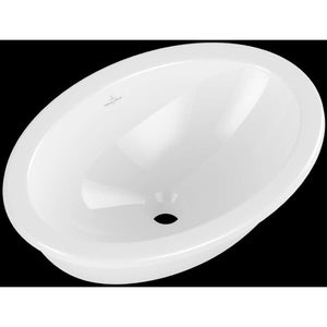 Loop & Friends Undercounter washbasin, 485 x 325 x 215 mm, with overflow, outside surface glazed, White Alpin
