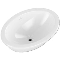 Loop & Friends Undercounter washbasin, 485 x 325 x 215 mm, with overflow, outside surface glazed, White Alpin