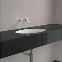 Loop & Friends Undercounter washbasin, 560 x 380 x 220 mm, with overflow, outside surface glazed, White Alpin