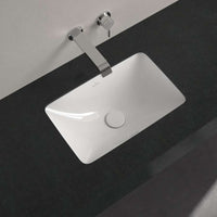 Loop & Friends Undercounter washbasin, 450 x 280 x 170 mm, with overflow, outside surface glazed