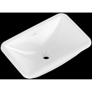 Loop & Friends Undercounter washbasin, 450 x 280 x 170 mm, with overflow, outside surface glazed