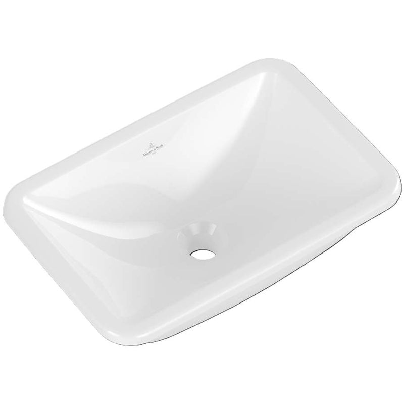 Loop & Friends Undercounter washbasin, 450 x 280 x 170 mm, with overflow, outside surface glazed
