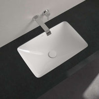 Loop & Friends Undercounter washbasin, 540 x 340 x 190 mm, with overflow, outside surface glazed, White Alpin