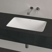 Loop & Friends Undercounter washbasin, 540 x 340 x 190 mm, with overflow, outside surface glazed, White Alpin