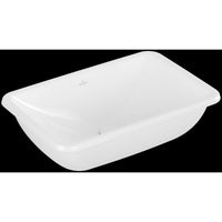 Loop & Friends Undercounter washbasin, 540 x 340 x 190 mm, with overflow, outside surface glazed, White Alpin