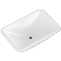 Loop & Friends Undercounter washbasin, 540 x 340 x 190 mm, with overflow, outside surface glazed, White Alpin