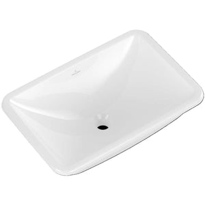 Loop & Friends Undercounter washbasin, 540 x 340 x 190 mm, with overflow, outside surface glazed, White Alpin