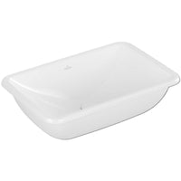 Loop & Friends Undercounter washbasin, 540 x 340 x 190 mm, with overflow, outside surface glazed, White Alpin