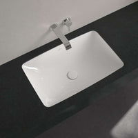 Loop & Friends Undercounter washbasin, 615 x 380 x 185 mm, with overflow, outside surface glazed, White Alpin