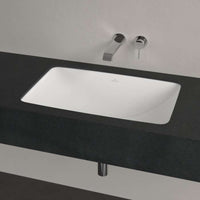 Loop & Friends Undercounter washbasin, 615 x 380 x 185 mm, with overflow, outside surface glazed, White Alpin