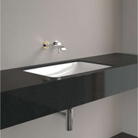 Loop & Friends Undercounter washbasin, 615 x 380 x 185 mm, with overflow, outside surface glazed, White Alpin