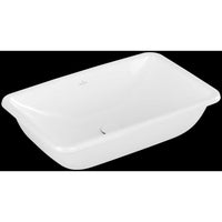Loop & Friends Undercounter washbasin, 615 x 380 x 185 mm, with overflow, outside surface glazed, White Alpin