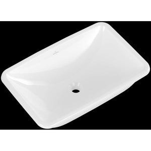Loop & Friends Undercounter washbasin, 615 x 380 x 185 mm, with overflow, outside surface glazed, White Alpin