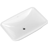 Loop & Friends Undercounter washbasin, 615 x 380 x 185 mm, with overflow, outside surface glazed, White Alpin