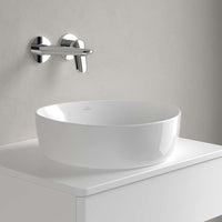 Antao Surface-mounted washbasin, 400 x 395 x 145 mm, without overflow. With Push-to-open valve, 100 x 135 x 69.5mm
