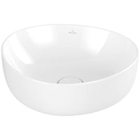 Antao Surface-mounted washbasin, 400 x 395 x 145 mm, without overflow. With Push-to-open valve, 100 x 135 x 69.5mm