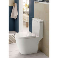 Avento Washdown toilet bowl for close-coupled WC-suite, rimless, floor-standing, with DirectFlush, White Alpin