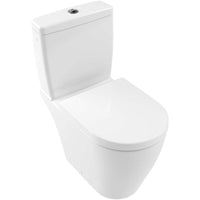 Avento Washdown toilet bowl for close-coupled WC-suite, rimless, floor-standing, with DirectFlush, White Alpin