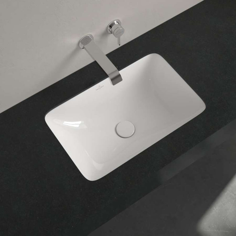 Loop & Friends Undercounter Washbasin, 540 x 340 x 185 mm, with overflow, outside surface glazed