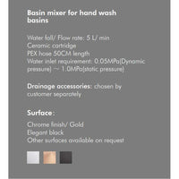 LIMBONSAI 79121NBRG  Deck-mounted Single-lever Basin Mixer in Na-No Black w/ Rose Gold Knobs