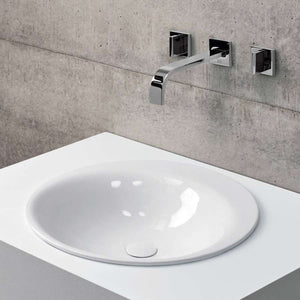 Bette, BetteLux Oval A220-000, built-in washbasin Dia 50 cm. Colour: Glossy White 000