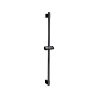 Roca NU Wall-mounted bath-shower mixer with automatic diverter and Pin handle (A5A023FCN0/  + STELLA Sliding bar 800mm with adjustable bracket + 1700mm anti-torsion metallic shower hose + stick round handshower in Titanium Black