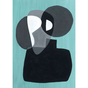 Paper Collective 50 Simone Forell 01 with black aluminium frame Acoustic Framed Art Panel 860 x 1200 x 50 mm