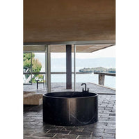 Agape In-Out AVAS1041.NM freestanding bathtub D1294 x 590 mm in black Marquinia marble