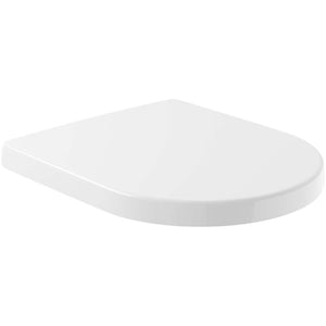 Avento Toilet seat and cover, with automatic lowering mechanism (SoftClosing), with removable seat (QuickRelease), White Alpin