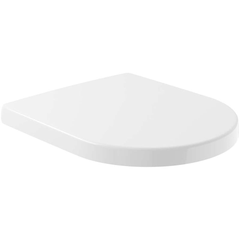 Avento Toilet seat and cover, with automatic lowering mechanism (SoftClosing), with removable seat (QuickRelease), White Alpin