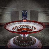 Slavia Crystal SC-WB45D-G01R Dilos slavia crystal wash basin in gaia rubin with waste and mounting disk set