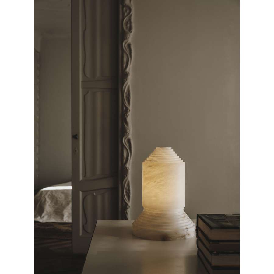 Babel BABTA01 Alabaster Column Table Lamp