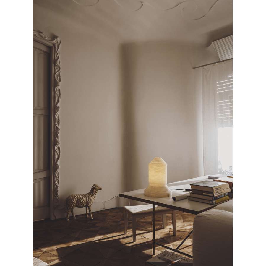 Babel BABTA01 Alabaster Column Table Lamp