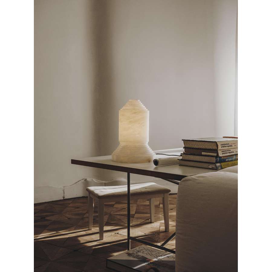 Babel BABTA01 Alabaster Column Table Lamp