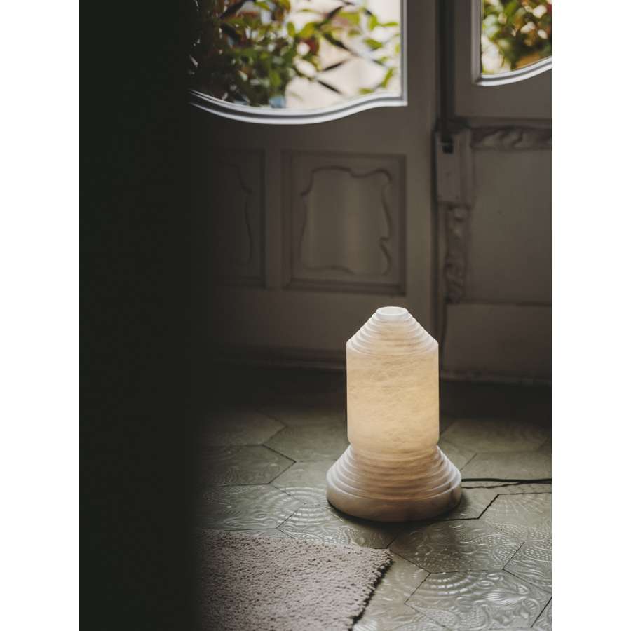 Babel BABTA01 Alabaster Column Table Lamp