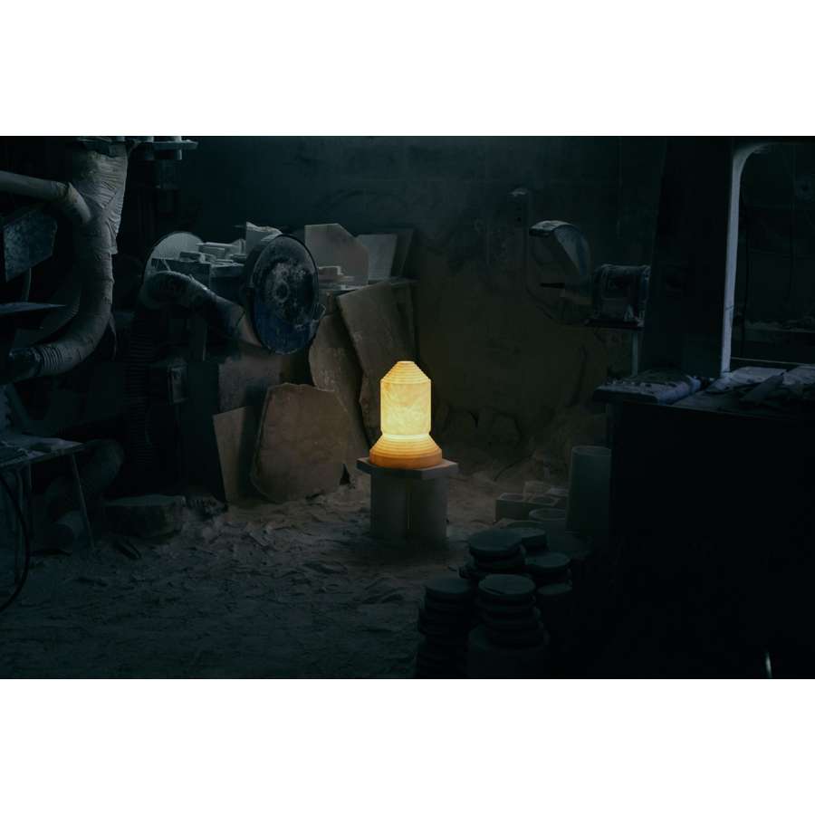 Babel BABTA01 Alabaster Column Table Lamp