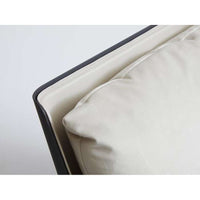 -, Frame Blackened Steel & Satin Brass, Fabric Cumulus Nude, Leather Nude Pink