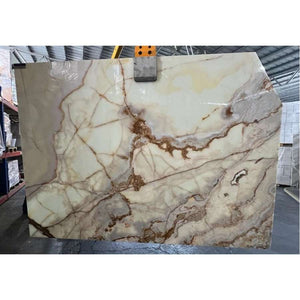 Natural Stone Collection Onice Bianco "Classic" CK026 Polished (bookmatch) Natural Stone Slab 2450 x 1810 x 20 mm