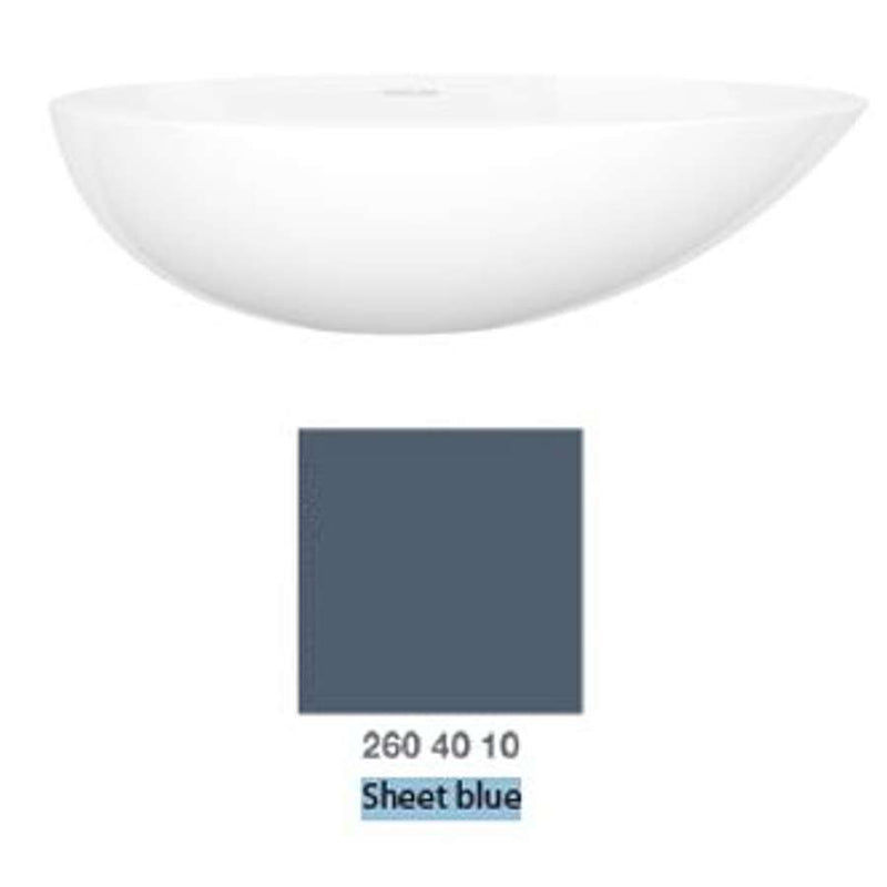 Victoria + Albert VB-NAP-57-NO-RAL2604010 Napoli 57 washbasin in Gloss Sheet blue 570 x 345 x 156 mm