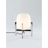CESTD02 (CES03) Lighting Table Lamp, Frame Stainless steel, with natural colour leather handle with UKA01 UK plug and E27 LED bulb 12W