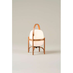 CESTC01 (CES16) Lighting Table Lamp, Frame Cherry wood, Lampshade White opal polyethylene, UKA01 UK plug