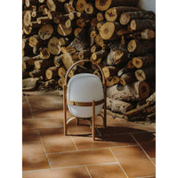 CESTC01 (CES16) Lighting Table Lamp, Frame Cherry wood, Lampshade White opal polyethylene, UKA01 UK plug