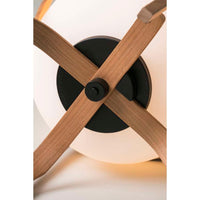 CESTC01 (CES16) Lighting Table Lamp, Frame Cherry wood, Lampshade White opal polyethylene, UKA01 UK plug
