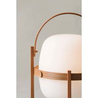 CESTC01 (CES16) Lighting Table Lamp, Frame Cherry wood, Lampshade White opal polyethylene, UKA01 UK plug