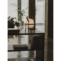 CESTC01 (CES16) Lighting Table Lamp, Frame Cherry wood, Lampshade White opal polyethylene, UKA01 UK plug